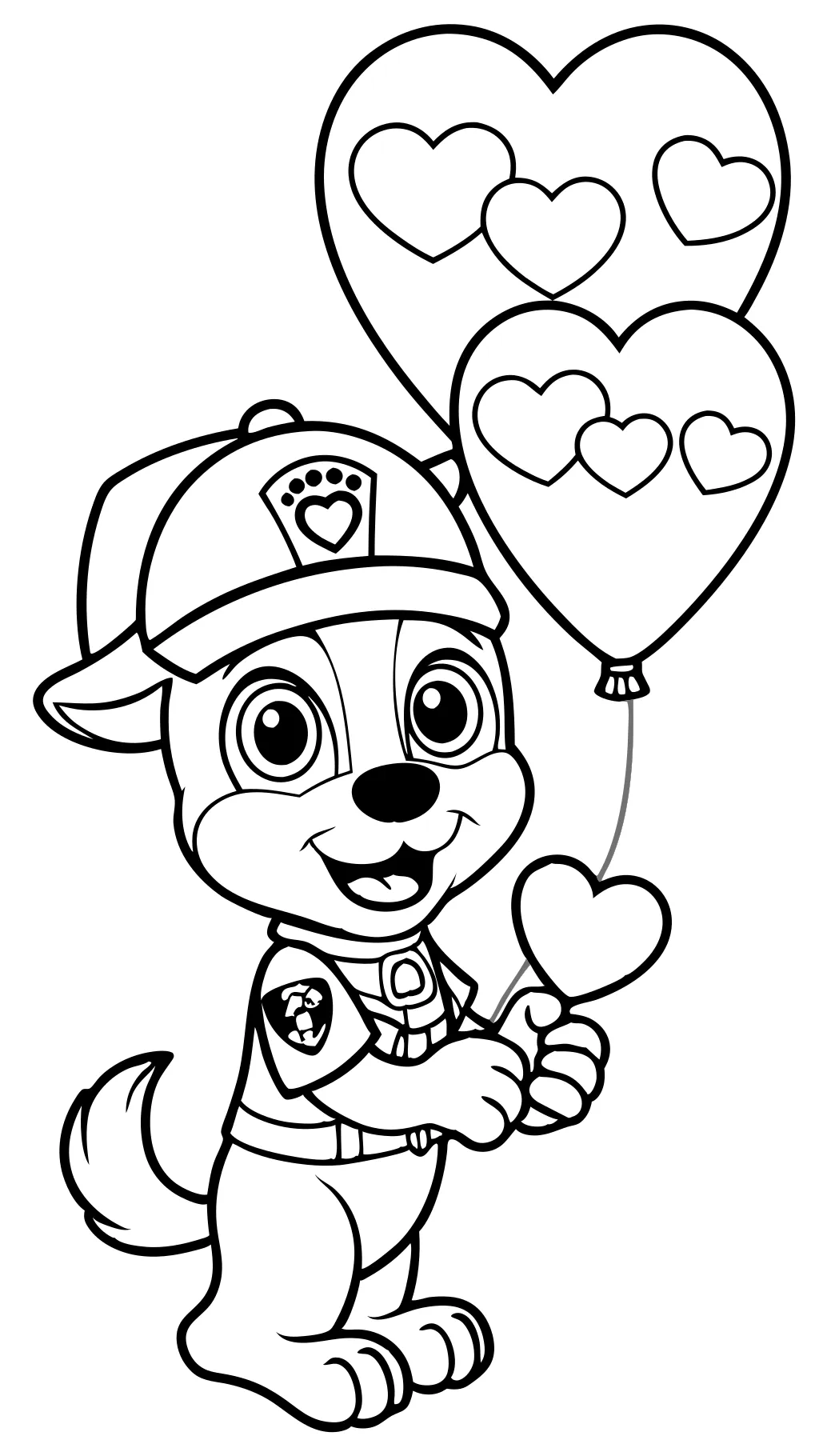 Paw Patrol Valentines Coloring Pages